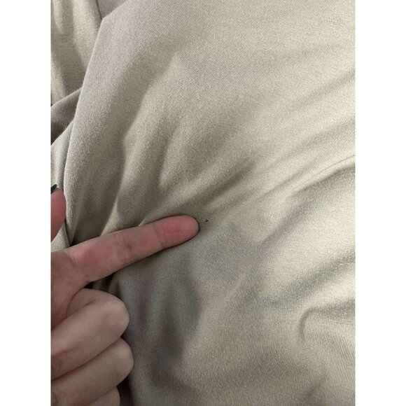 Jonny Cota Mens Drawstring Long Sleeve Shirt In Bone  Bamboo Blend Size Small - Picture 7 of 7